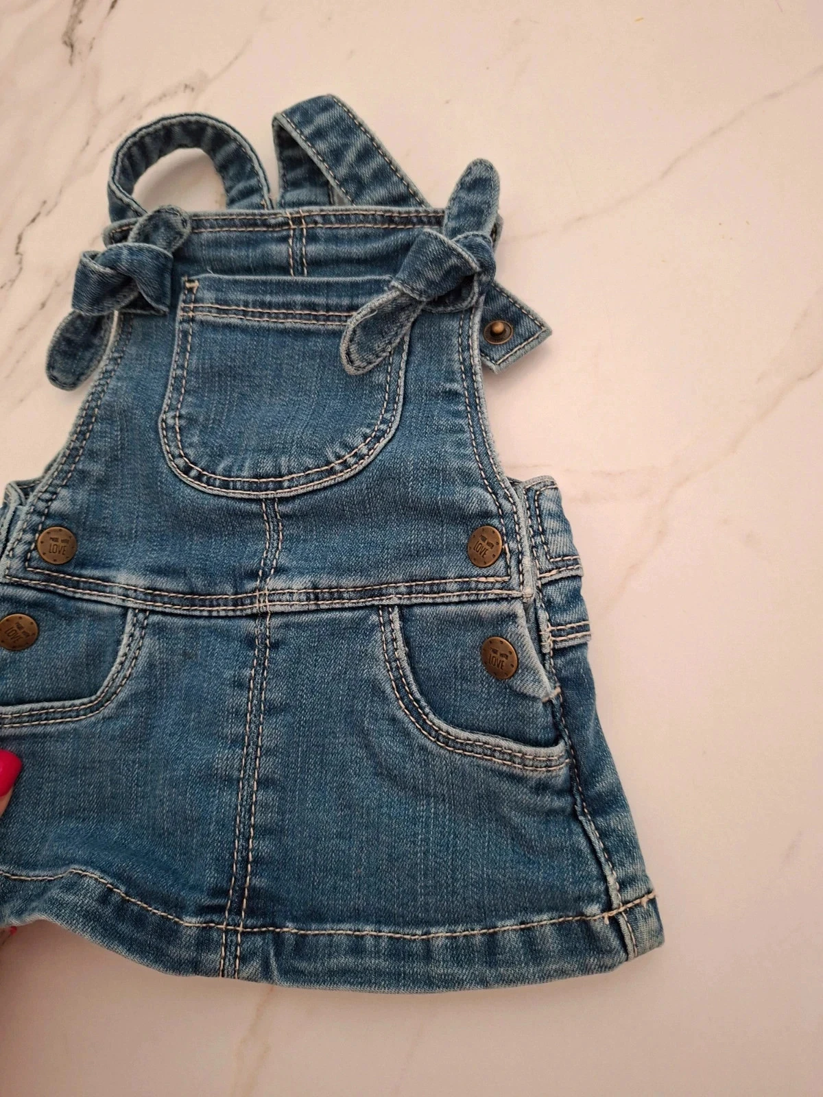 Robe salopette en jean - 3 mois 59cm - Tape à l'œil – photo 3